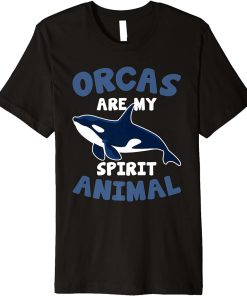 Whales Funny Kids Orcas Are My Spirit Animal Orca Lovers Premium T-Shirt