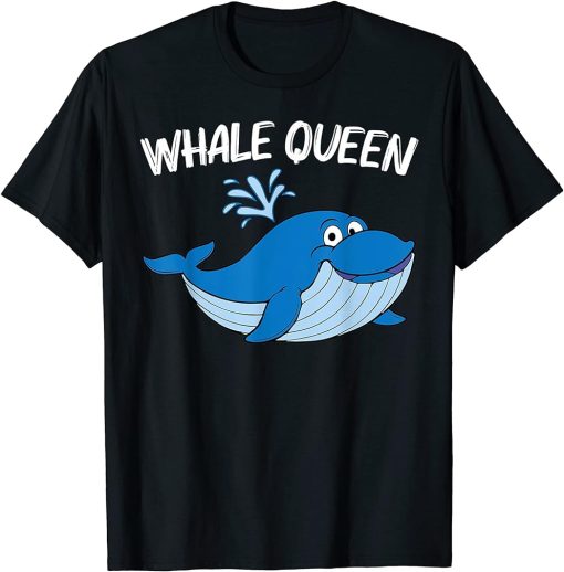 Funny Whale Art For Women Mom Orca Narwhal Blue Whales T-Shirt