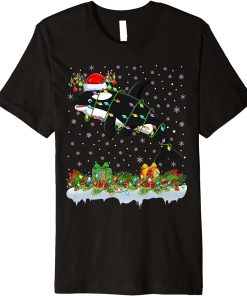 Orca Fish Lover Matching Santa Lighting Orca Christmas Premium T-Shirt