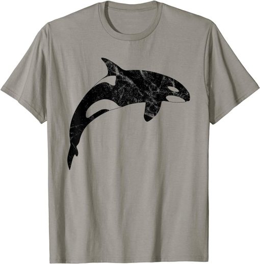 Orca Whale Vintage Distressed T-Shirt